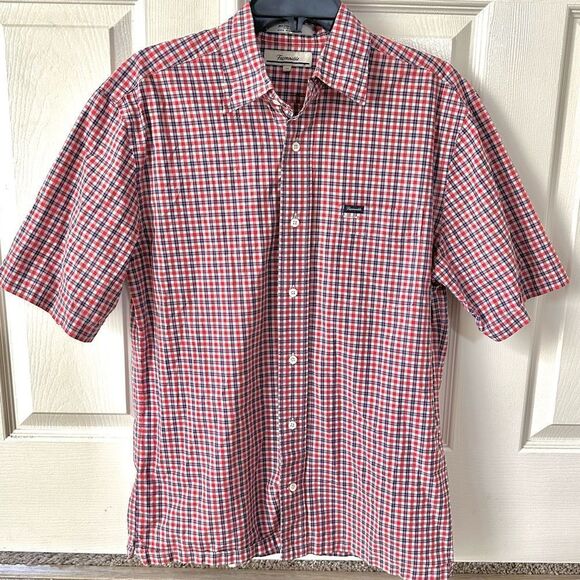 Faconnable red check short sleeved button down shirt - Picture 1 of 9